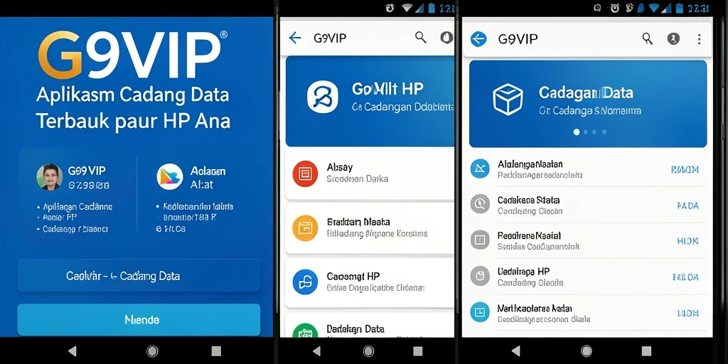 Antarmuka G9VIP yang sederhana dan intuitif untuk cadangan data.