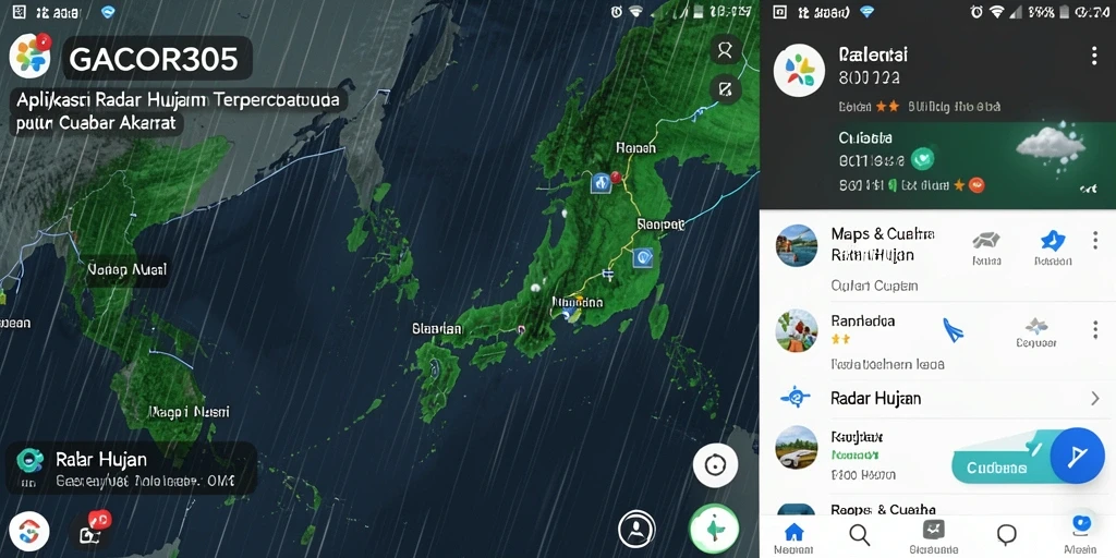 Tampilan antarmuka aplikasi GACOR305 menampilkan peta curah hujan yang detail.