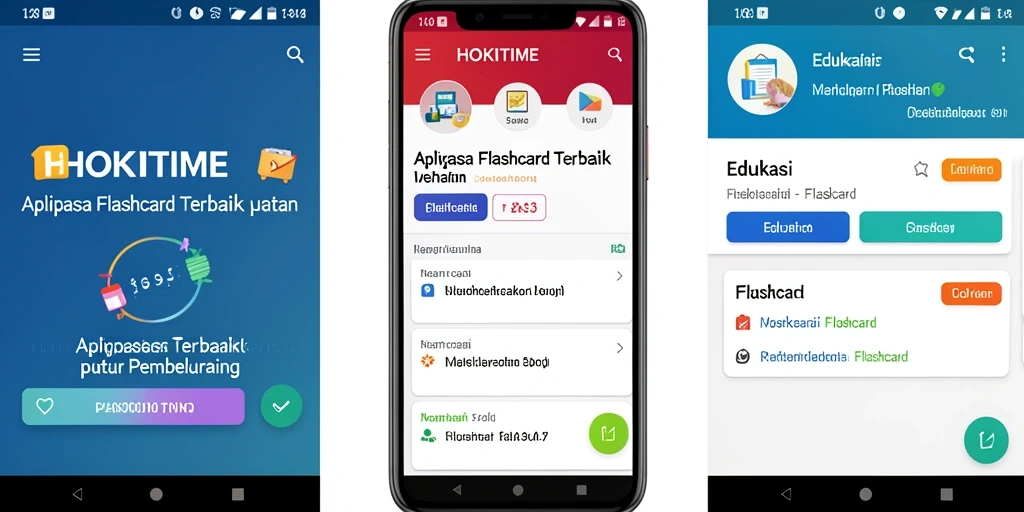 Antarmuka HOKITIME yang menarik dan fungsional untuk Flashcard.