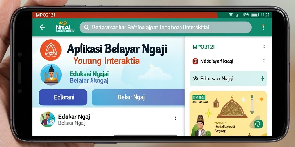 Tampilan antarmuka aplikasi MPO2121 yang interaktif dan mendidik.