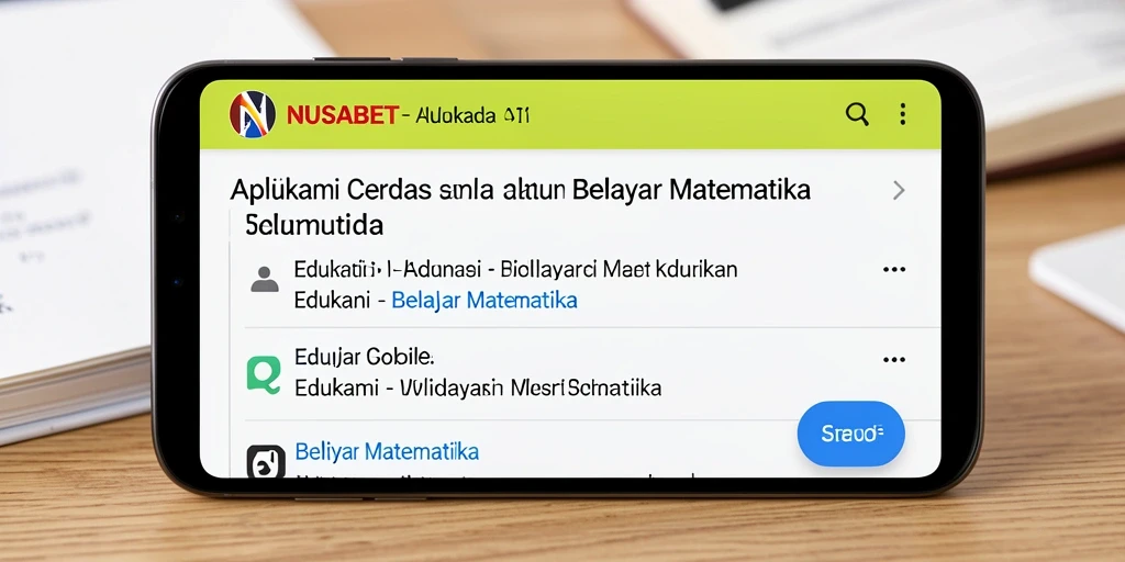 Antarmuka NUSABET yang intuitif untuk belajar Matematika.