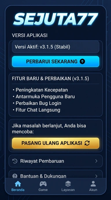 Riwayat Versi Sejuta77 untuk Pengguna Android
